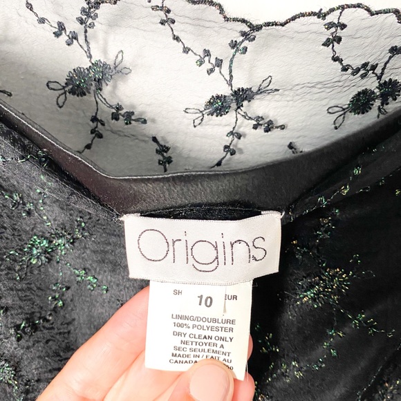 Vintage Sparkly Black Lace Maxi Formal Dress - Picture 5 of 7